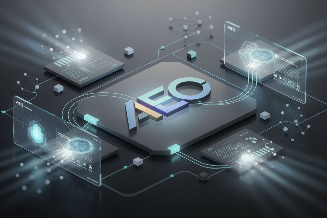 Technologie-Logo mit Datenverbindungen