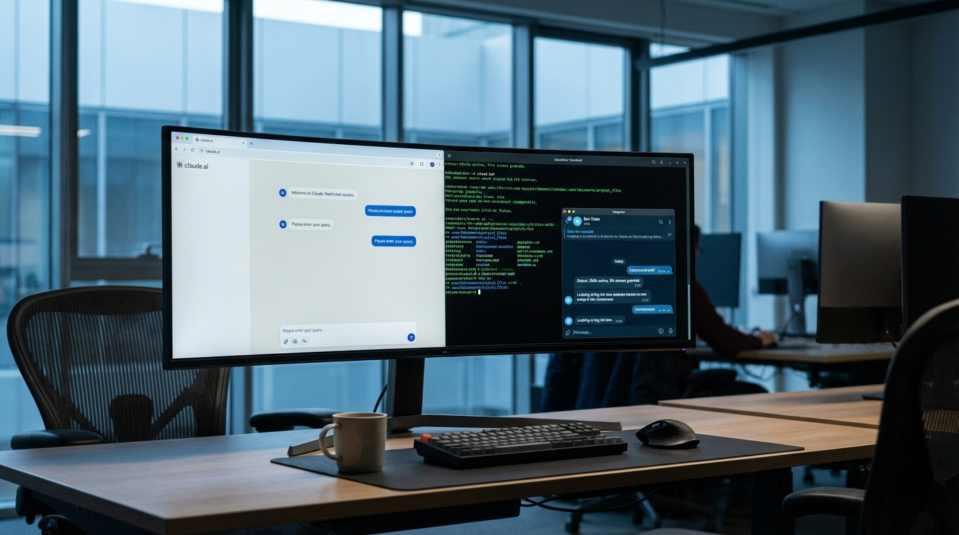 Split-Screen Vergleich: Links claude.ai Webinterface ohne Systemzugriff, rechts clawd.bot Terminal mit aktiven Skills und Dateizugriff