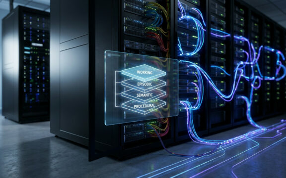 Hermes KI Agent mit persistentem Memory-System – visuelle Architekturdarstellung