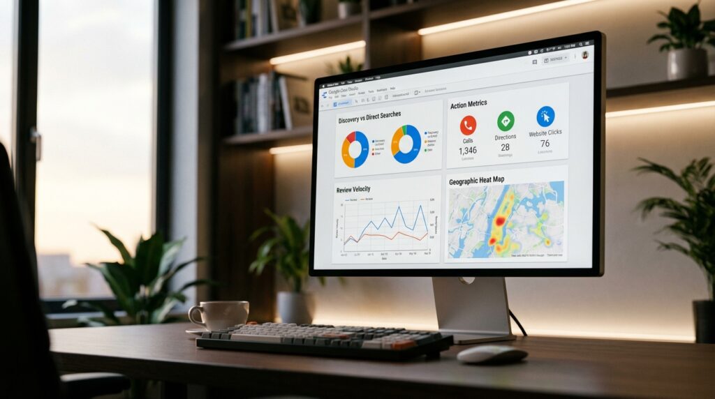 Computerbildschirm mit Datenvisualisierungen