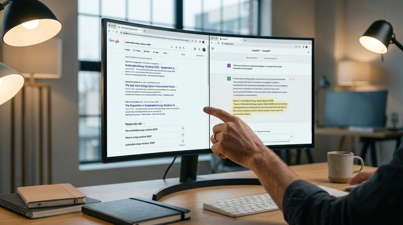 GEO vs. klassisches SEO: Vergleich von Rankingfaktoren für KI-Suchantworten