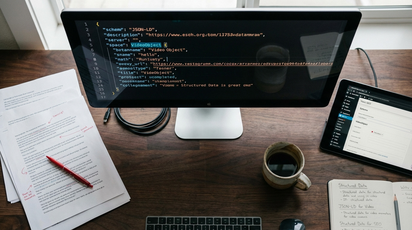 VideoObject Schema-Markup und Transkript-Struktur für Video-SEO 2025