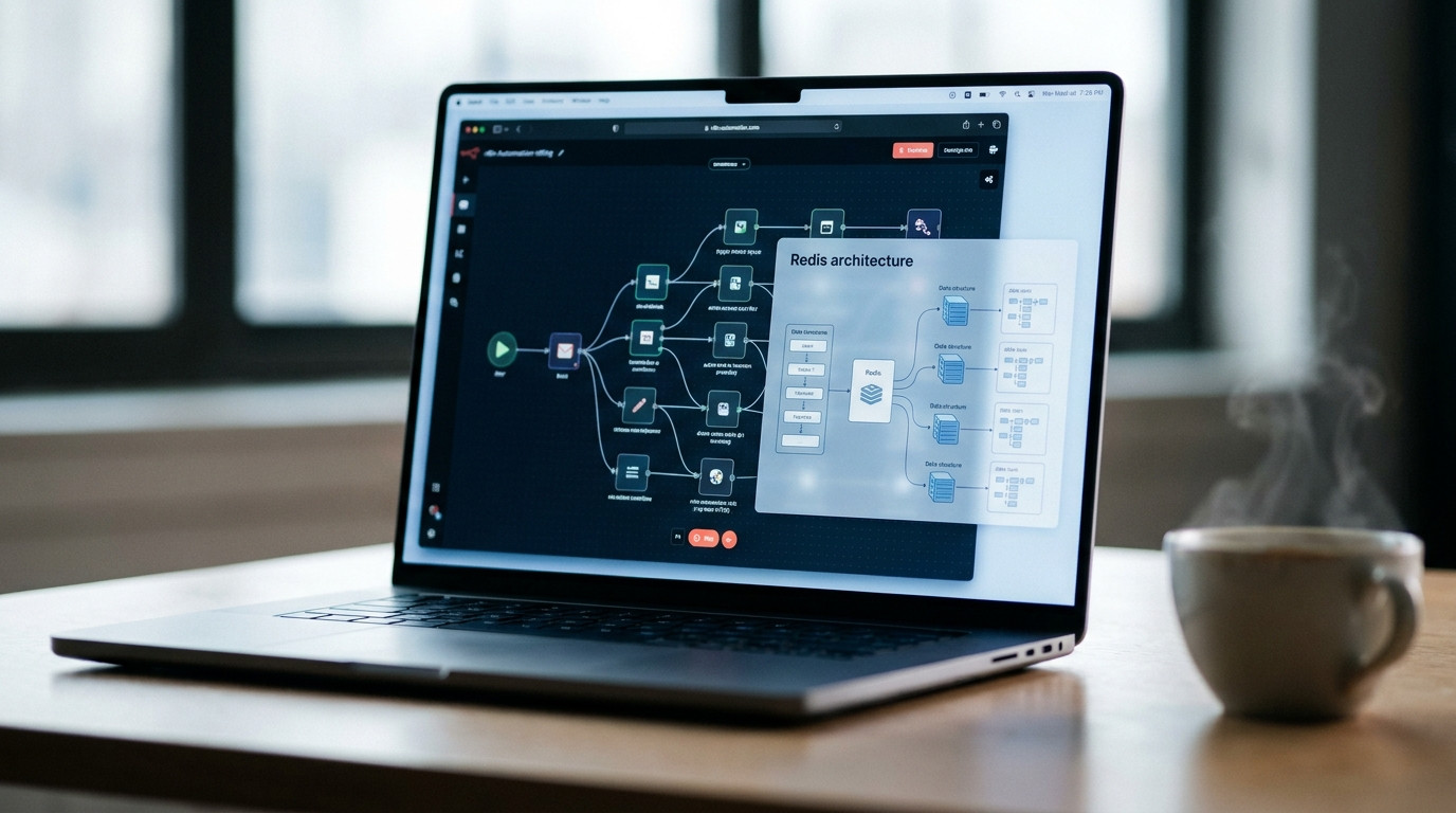 n8n Workflow mit STT-, LLM- und TTS-Node sowie Redis State-Management