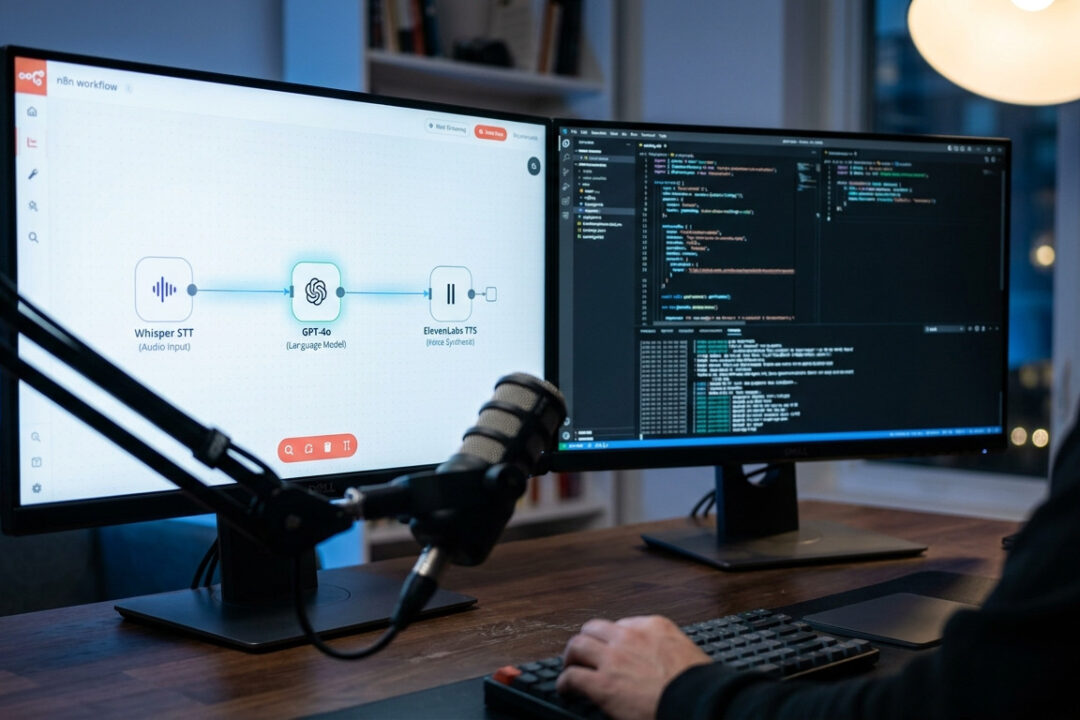 Voice Agent n8n Architektur: STT-LLM-TTS-Stack im Überblick für WooCommerce