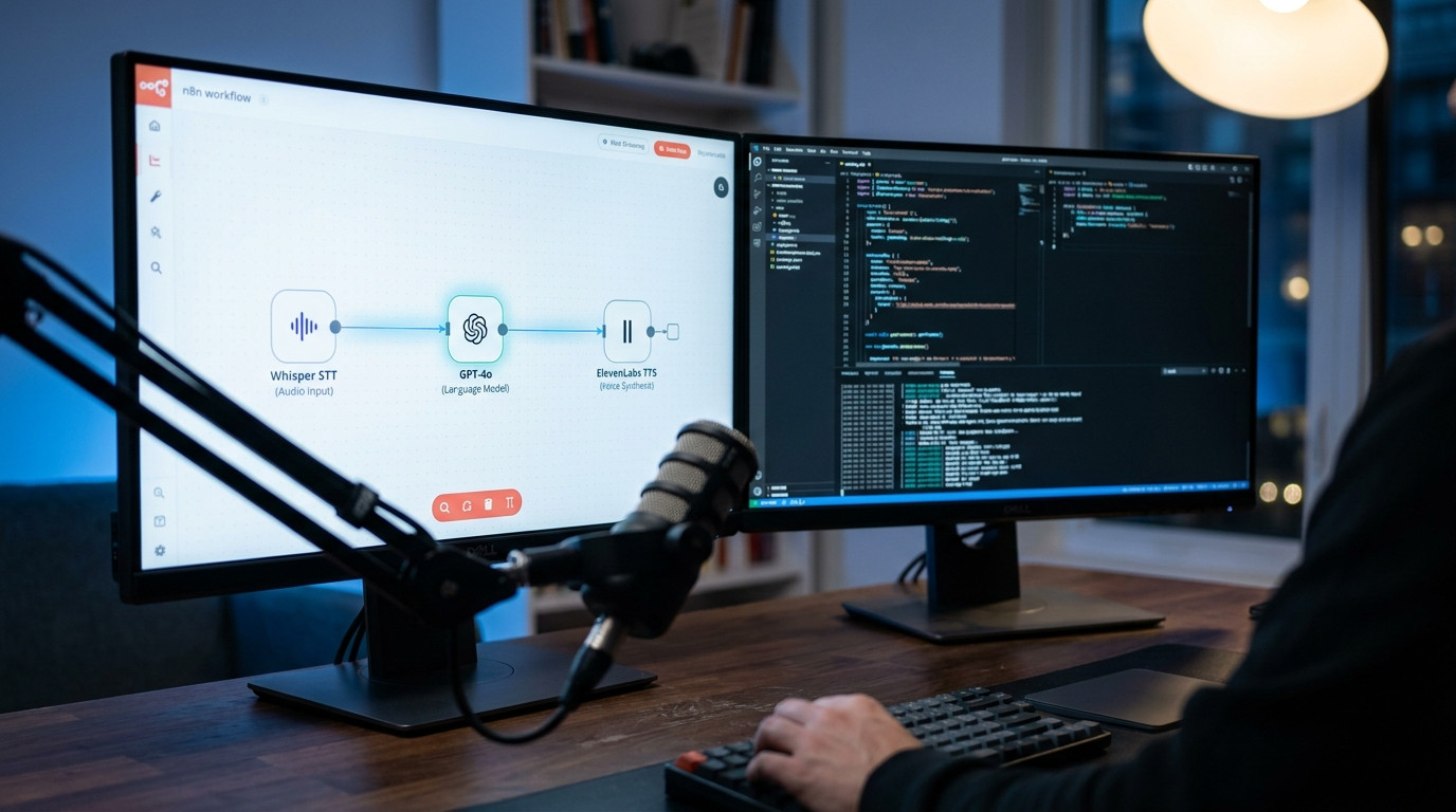 Voice Agent n8n Architektur: STT-LLM-TTS-Stack im Überblick für WooCommerce
