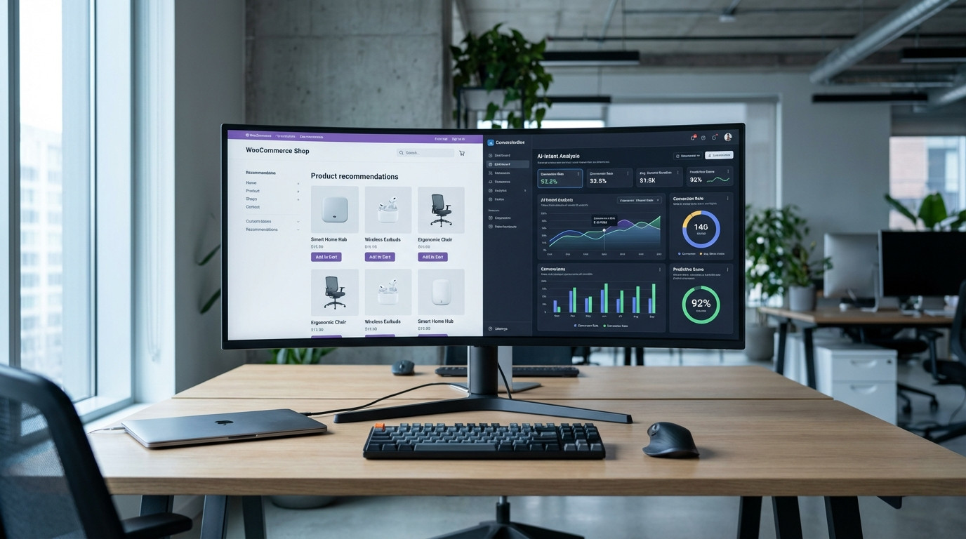 Vergleichstabelle WooCommerce KI-Tools mit Performance-Metriken und Preismodellen