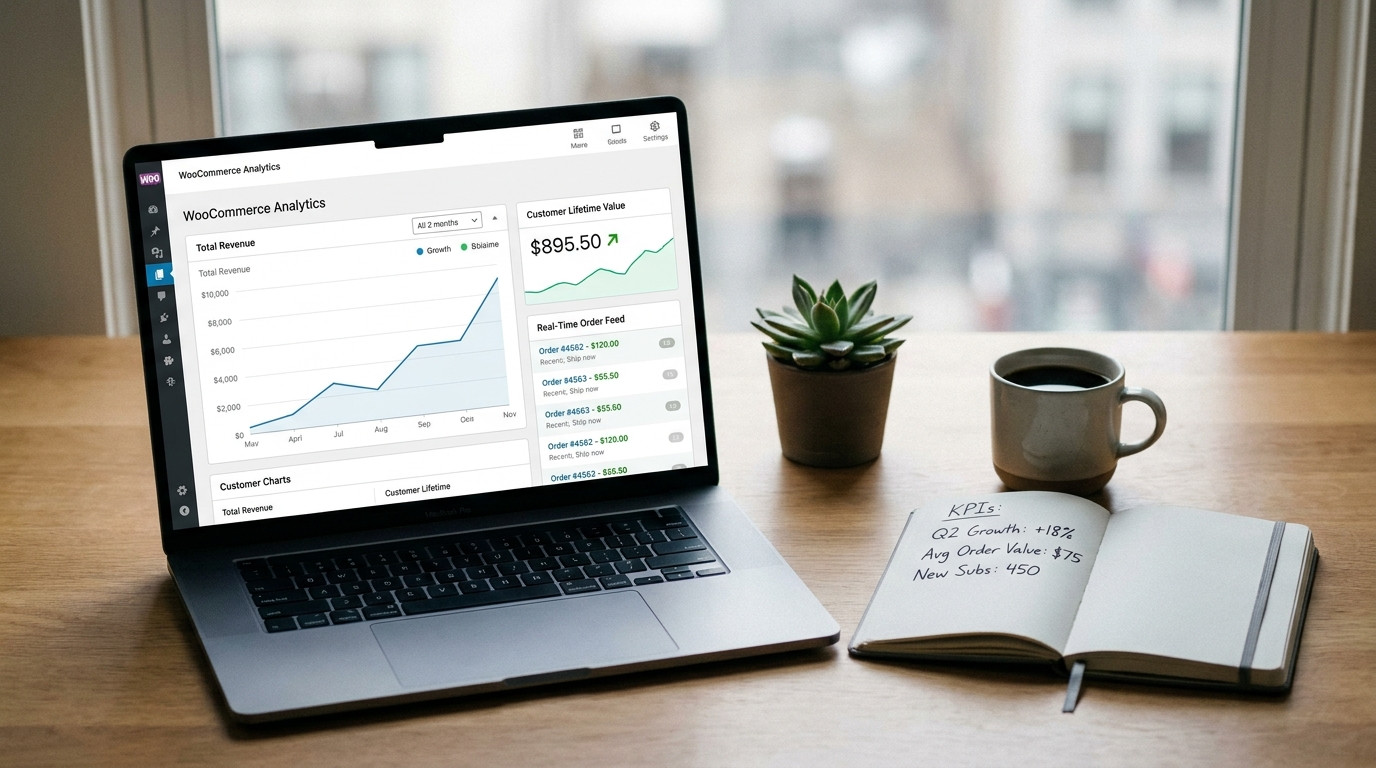 WooCommerce Analytics Dashboard mit HPOS – Revenue-Reports und Customer Lifetime Value in der Übersicht