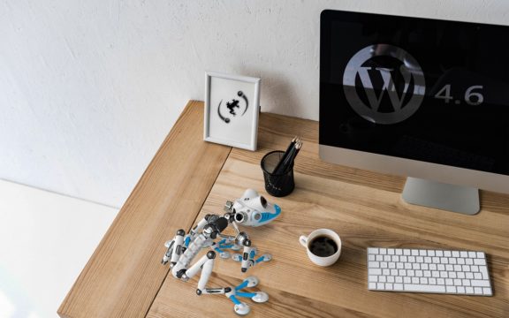 Frosch sitzt vor Monitor