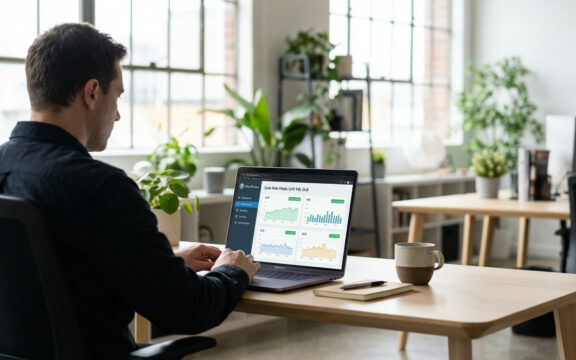 WordPress Performance Dashboard mit Core Web Vitals Metriken und KI-Tools