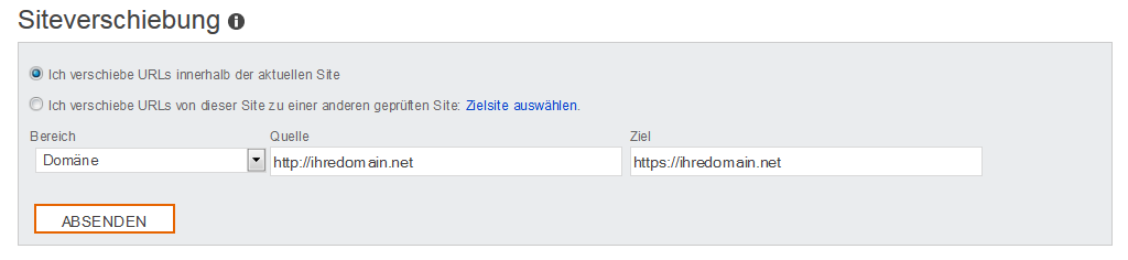 URL in Bing Webmaster umstellen