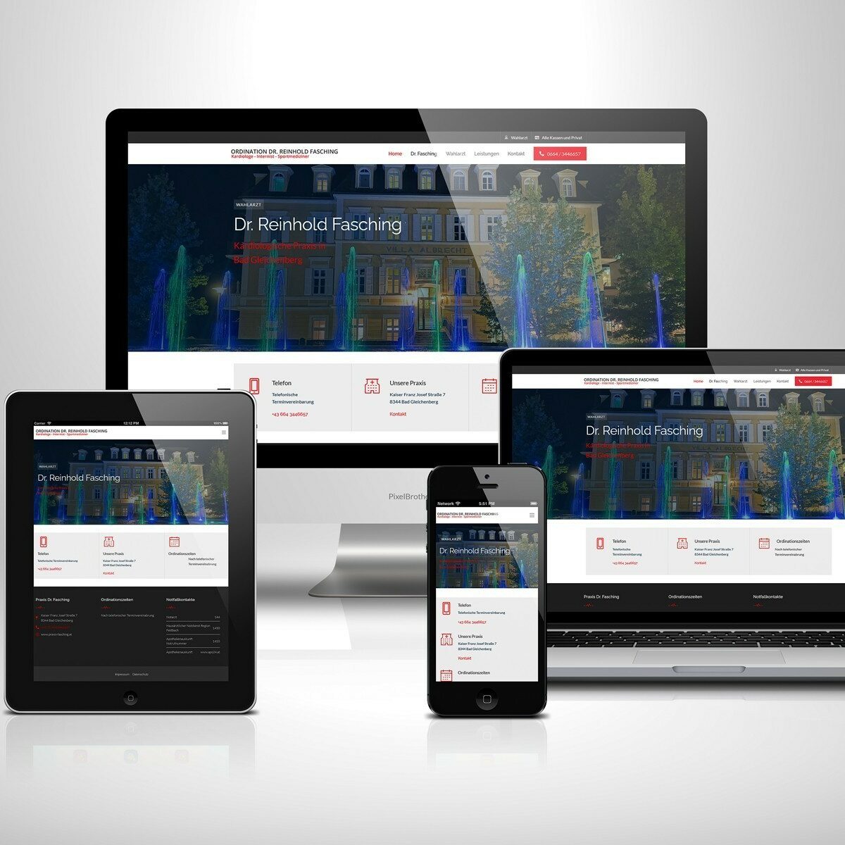 Webdesign Beispielprojekt Dr. Fasching