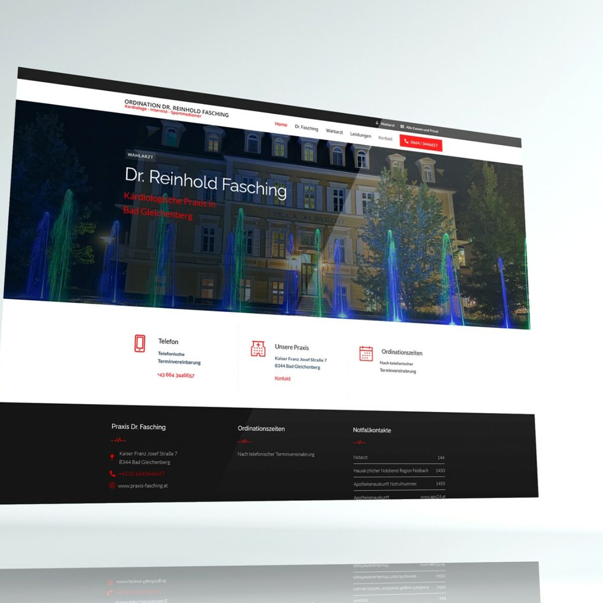 Webdesign Beispielprojekt Dr. Fasching