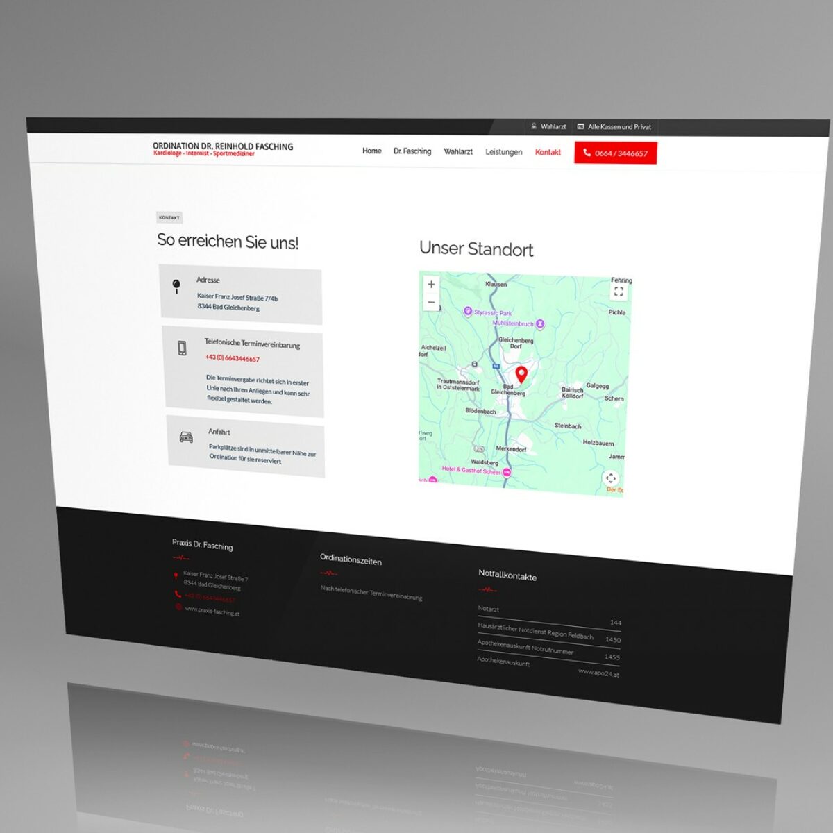 Webdesign Beispielprojekt Dr. Fasching