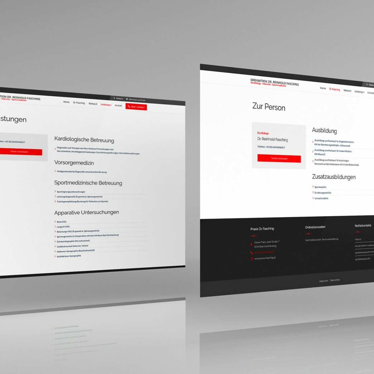 Webdesign Beispielprojekt Dr. Fasching