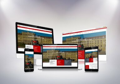 Responsive Website auf verschiedenen Geräten