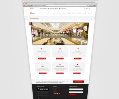 Webdesign Beispielprojekt Music Engine