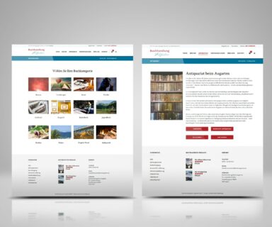 Webdesign Beispielprojekt Buchhandlung beim Augarten
