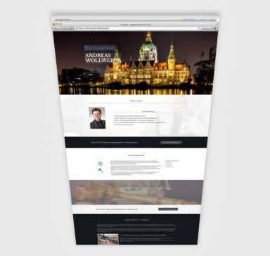 Webdesign Beispielprojekt Rechtsanwalt Andreas Wollweber