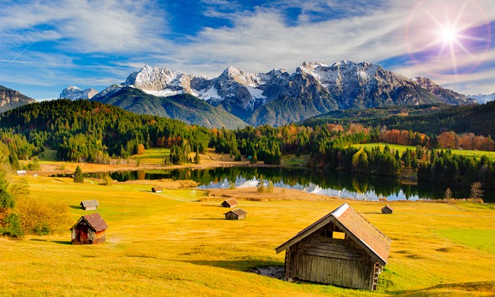 Schöne Landschaft im Karawendelgebirge