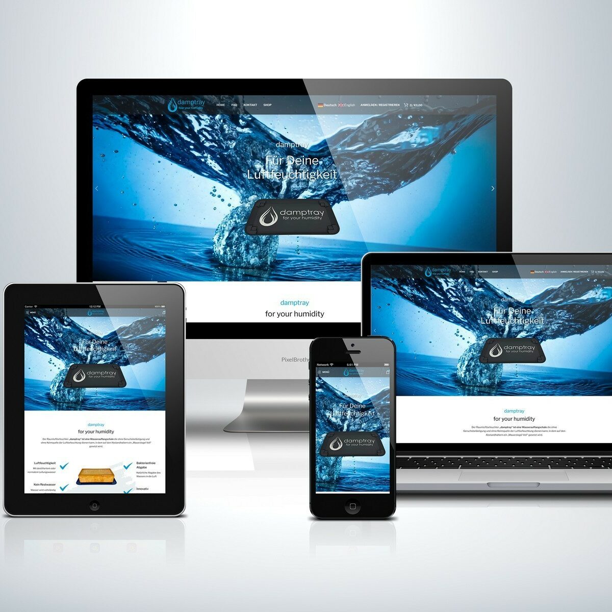 Webdesign Beispielprojekt Damptray