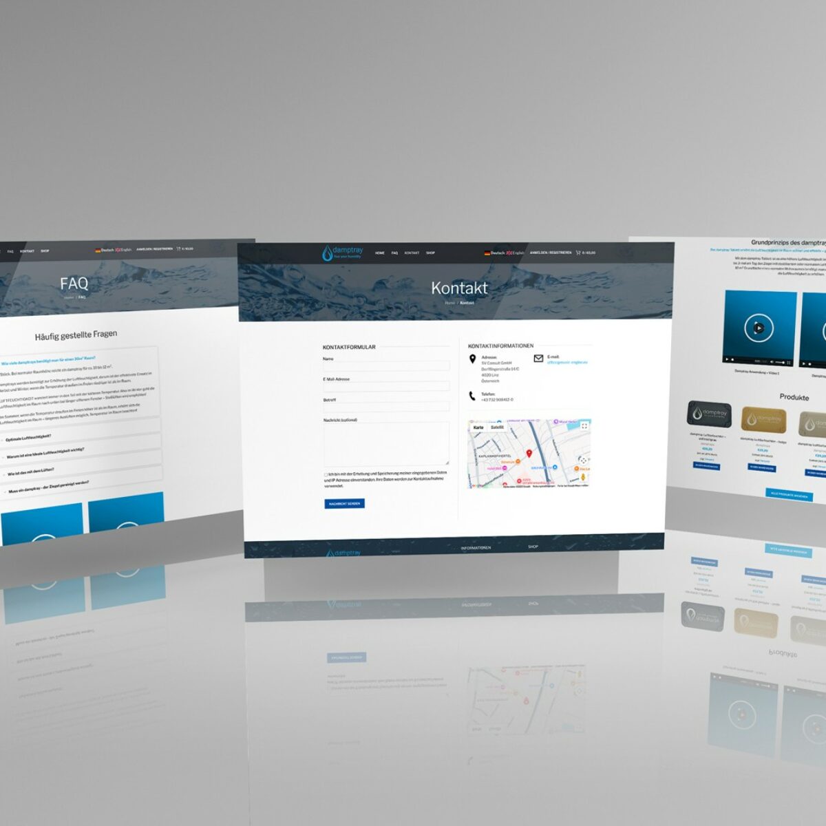 Webdesign Beispielprojekt Damptray